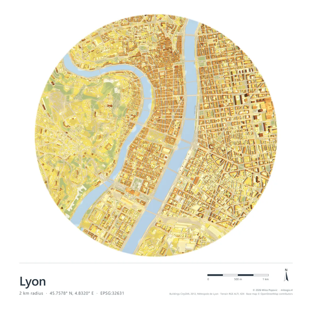Lyon, City in 3D
