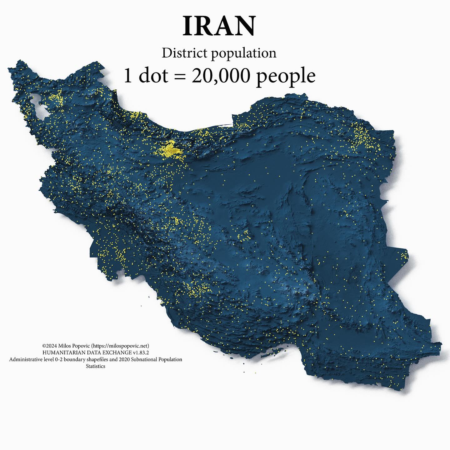 Iran District Population